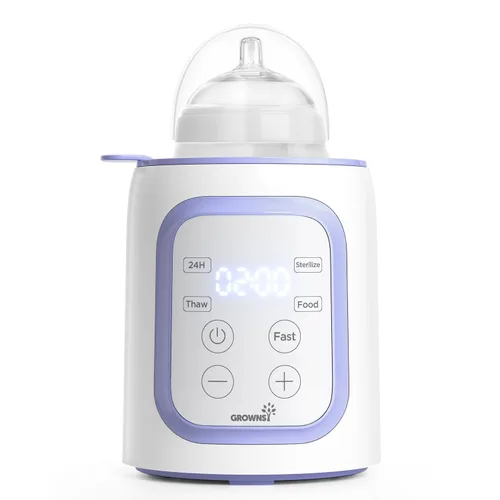 Vista 10 de Grownsy Calentador de biberones, calentador de leche rápido 8 en 1 para bebés con temporizador para leche materna o fórmula, control preciso de Azul