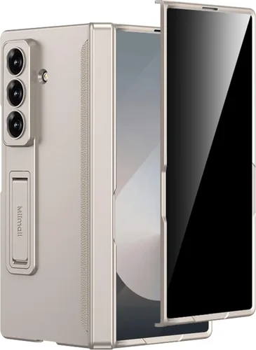Vista 17 de Miimall Funda para Samsung Galaxy Z Fold 5 con protector de pantalla de privacidad, soporte ajustable integrado y protección magnética de bisagra