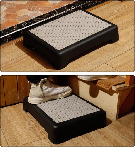Vista 3 de Fotree Taburete de un solo paso, plataforma de seguridad para personas mayores y adultos, plataforma antideslizante para escaleras, automóvil, cama