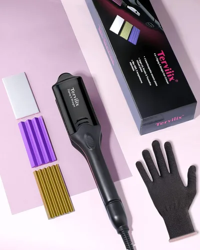 Vista 7 de Terviiix Rizadora de Cabello para Mujeres con 4 Placas Intercambiables, Rizadora para Cabello con Infusión de Queratina y Aceite de Argán, Rizadora