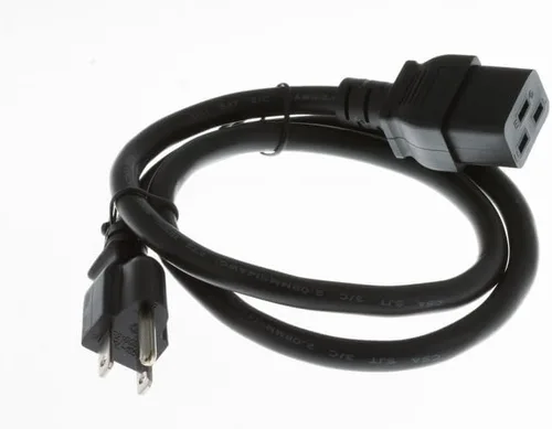 Vista 5 de Cable de alimentación de CA resistente, 15A/125V, 14 AWG, 5-15P a C19, (NEMA 5-15P a IEC-60320-C19) 3 pies