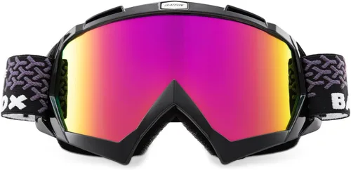 Vista 19 de BATFOX Gafas de Motocicleta Gafas Protectoras Moto de Cross Motocross Seguridad ATV Táctica Conducción (Azul Negro, Adulto)