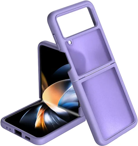 Vista 8 de Miimall Compatible con Samsung Galaxy Z Flip 4, panel de PC translúcido mate antihuellas con borde de TPU suave, funda protectora completa ultrafina