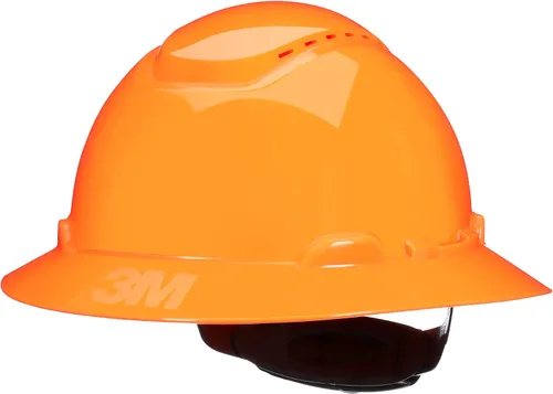 Vista 32 de 3M Hard Hat SecureFit H-800 Series Casco de seguridad estilo ala completa con sensor Uvicator, suspensión de trinquete de difusión de presión de 4