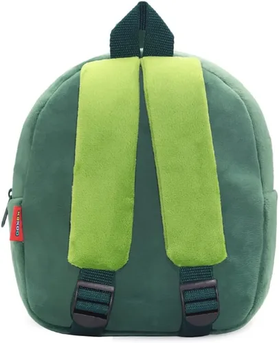Vista 3 de Mochila pequeña para niños y niñas, linda mochila de felpa suave con dibujos animados de animales para niños de 2 a 6 años (aguacate)