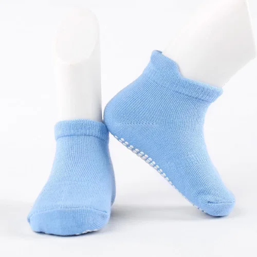 Vista 4 de Calcetines tobilleros antideslizantes con agarres, calcetines elásticos para bebés, para niños y niñas, recién nacidos, 6 pares de 1 a 3 años