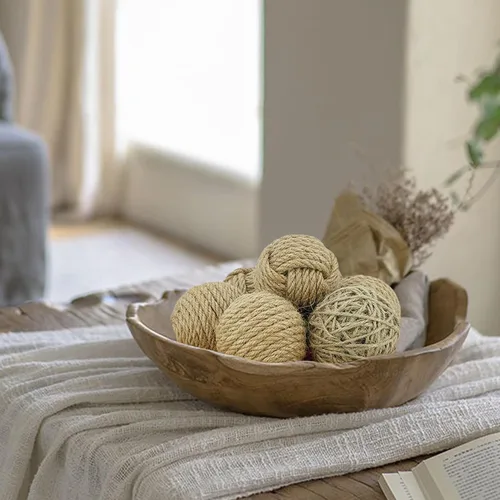 Vista 6 de Lorigun Bolas decorativas para cuencos de centro de mesa, rellenos de cuencos de masa decorativos para decoración del hogar, esferas de cuerda