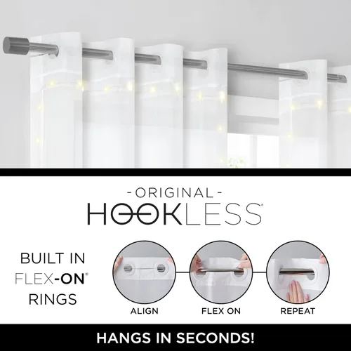 Vista 7 de Eclipse Starlight - Cortinas con Luces Transparentes sin Ganchos con Ojales que se Iluminan, Divisor de Habitación de Dormitorio o Patio al Aire