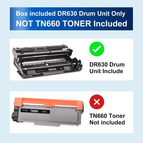 Vista 2 de InkNI Reemplazo de tambor compatible (no tóner) para tambor Brother DR630 DR 630 para HL-L2300D HL-L2320D HL-L2305W MFC-L2700DW HL-L2360DW