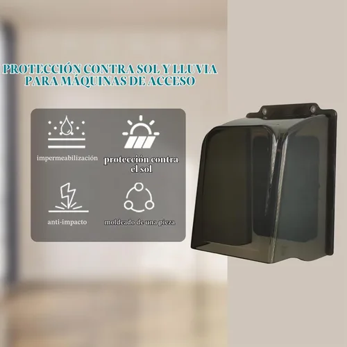 Vista 3 de Cubiertas de lluvia resistentes a la intemperie para cerraduras de puertas exteriores, escudo de agua de plástico para teclado de control de acceso