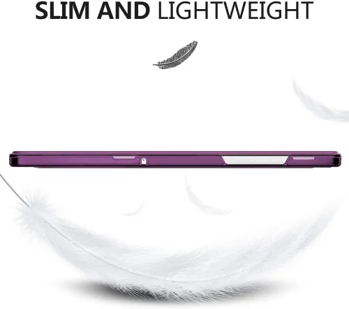 Vista 7 de MoKo Funda para Galaxy Tab A9+/A9 Plus de 11 pulgadas 2023, funda protectora inteligente con soporte delgado con carcasa trasera translúcida