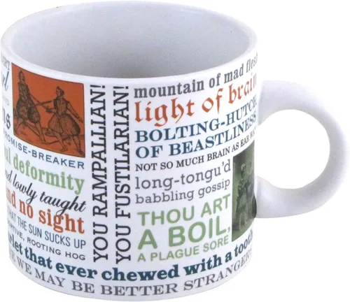 Vista 7 de The Unemployed Philosophers Guild Taza de café con insultos shakespearianos - Los insultos más ingeniosos y crueles de Shakespeare - Viene en una