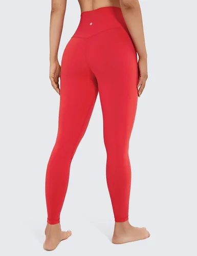 Vista 19 de CRZ YOGA Leggings de entrenamiento para mujer con sensación de desnudez cepillada de 25 pulgadas, pantalones de yoga de compresión de cintura alta