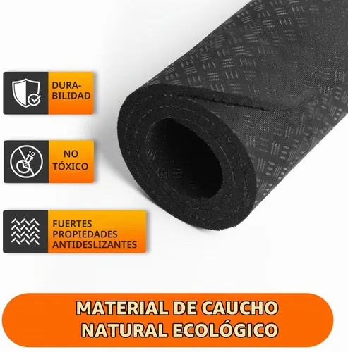 Vista 6 de Stepwaver Alfombrilla antideslizante de goma de doble cara para máquina elíptica, alfombrilla antideslizante de 24 x 17 pulgadas para placa