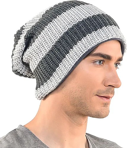 Vista 12 de FORBUSITE Gorro de punto largo holgado para hombre para verano e invierno, de gran