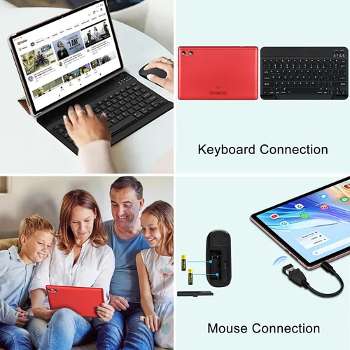 Vista 6 de 2025 Android 15 tablet de 10 pulgadas con teclado, 30GB+64GB+1TB expandibles, tabletas Octa-Core con batería de 6000mAh, pantalla HD IPS, WiFi 5G