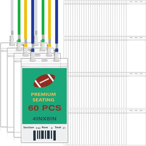 Vista 7 de Patelai Portatarjetas extra grandes de 4 x 8 pulgadas con cordones, 30