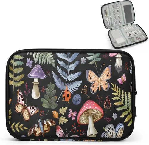 Vista 11 de Autumn Leaves Fall Electronics Travel Organizer Case, Tech Accessories Cable Storage Bag for Cords, Charger, Phone, Hard Drive