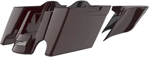 Vista 19 de Cubiertas laterales de alforjas estiradas para motocicleta, extensión extendida para Harley Touring 2014+ - Whisky ámbar Amber Whiskey