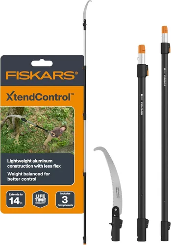 Vista 16 de Fiskars XtendControl - Podadora de árbol de 6 pies con sierra de triple molienda de 15 pulgadas x 1, poste de extensión individual de 3 a 6 pies