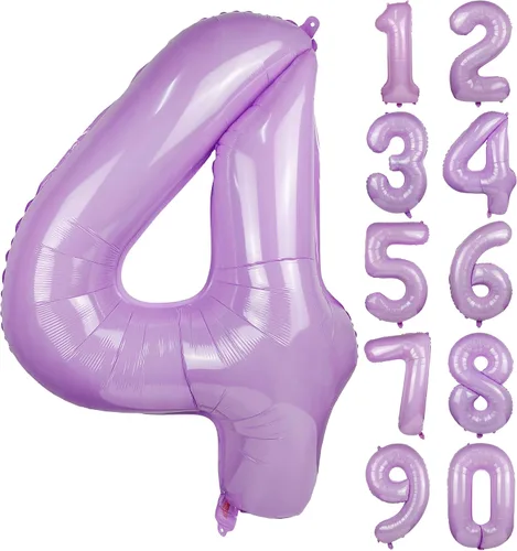 Vista 17 de Globo azul macarrón número 0 de 40 pulgadas, globo grande de película de poliéster de lámina de helio