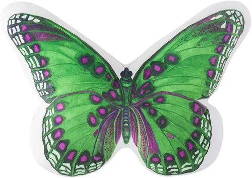 Vista 19 de JWH Almohada decorativa de mariposa 3D, almohada de animales estética, de peluche, funda de almohada con estampado de bonito cojín para cama, sofá