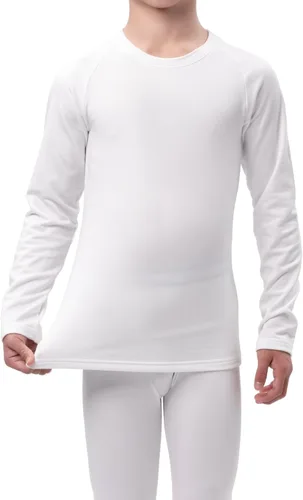 Vista 4 de DEVOROPA 1, 2 conjuntos de ropa interior térmica para niños y jóvenes, con forro polar, capa base elástica, pantalones largos para deportes