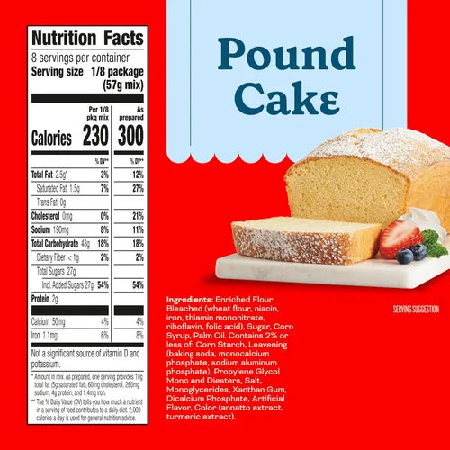 Vista 2 de Betty Crocker Pound Cake Mix, 16 onzas (paquete de 12)