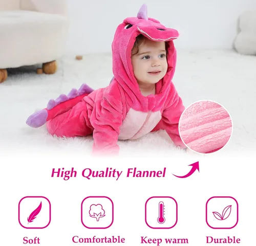 Vista 5 de TONWHAR Baby Boy's Girl's Animal Bodysuit Infant And Toddler's Romper Jumpsuit Halloween Costume Partywear