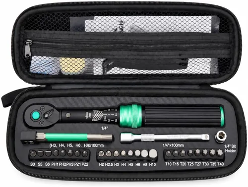 Vista 2 de Juego de llaves dinamométricas compactas para bicicleta de 1/4", 2