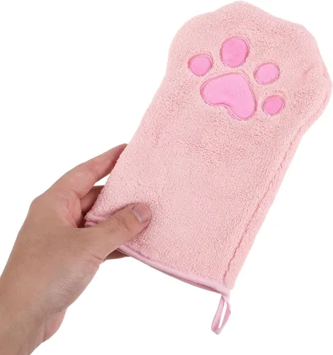 Vista 4 de PET Grooming Towel Glove for Dogs and Cats Quick Drying