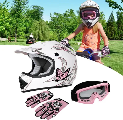 Vista 107 de SLMOTO - Casco DOT para niños y jóvenes, casco de motocross para todoterreno y calle, casco de motocicleta, casco de bicicleta de tierra, motocross