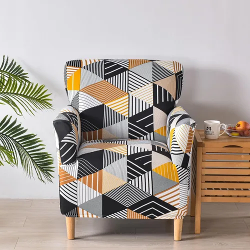 Vista 54 de LiveGo - Funda elástica para sillón de mediados de siglo moderno de 1 pieza, fundas de acento de jacquard para silla con brazos, fundas impermeables