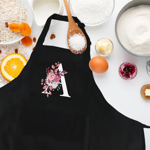 Vista 4 de Delantales Personalizados para Mujeres con Bolsillos, Lindos Delantales para Mujeres Chef de Repostería, Regalos de Cocina para el Cumpleaños de Mamá