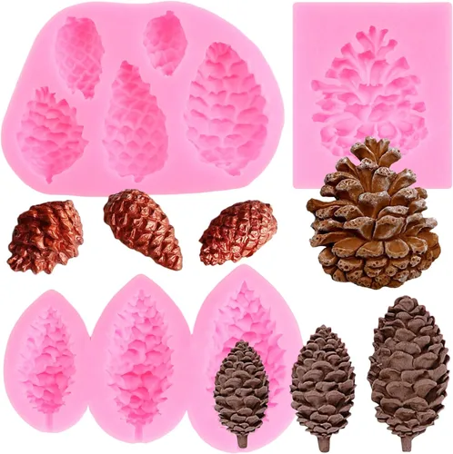 Vista 7 de ZiXiang Molde de silicona para pastel de árbol de Navidad, fiesta de cumpleaños, bricolaje, decoración de pasteles, decoración de cupcakes, arcilla
