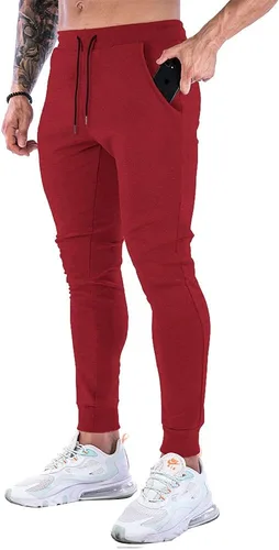 Vista 10 de Wangdo - Pantalones de gimnasio delgados para hombre, pantalones deportivos de entrenamiento cónicos, pantalones deportivos casuales para correr