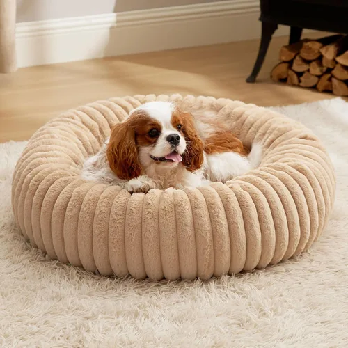 Vista 16 de Bedsure ComfyFleece® Donut - Cama para perros pequeños con funda extraíble lavable