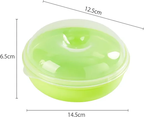 Vista 6 de Paquete de 4 recipientes para donas frescas, protector hermético para almacenamiento de bagel, soporte portátil para pan para organización de cocina