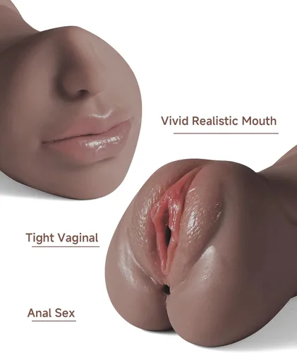 Vista 5 de Masturbador masculino de bolsillo 3 en 1 y palo de secado y bolsa de almacenamiento impermeable, juguete sexual masculino de doble extremo boca