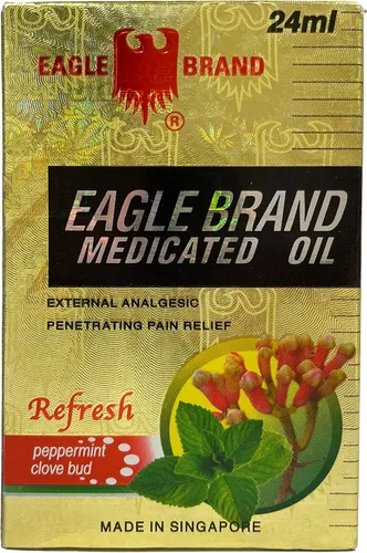 Vista 2 de Aceite medicado Eagle 0.8 fl oz Brand Analgésico externo (Refresh-Peppermint Clove Bud)