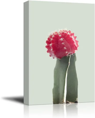 Vista 30 de Wall26 - Lienzo decorativo para pared (12.0 x 18.0 in), diseño de cactus sobre fondo azul