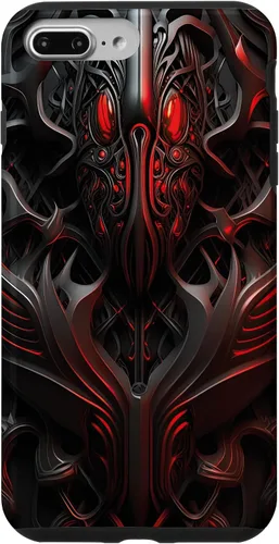 Vista 9 de iPhone 14 Alien Style Pattern Biomechanical and Mechanical Case
