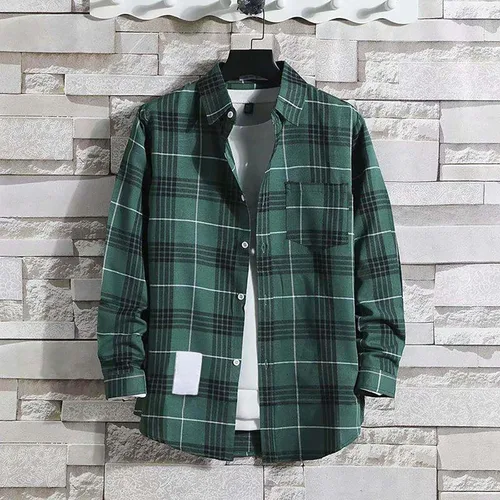 Vista 2 de LCMTWX Camisa de manga larga para hombre, blusa de entrenamiento para hombre, camisas de manga larga, chaqueta de pana, camisas de entrenamiento