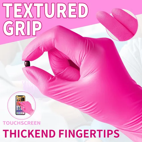 Vista 5 de FINITEX Nitrile Disposable Latex-Free Gloves - 3.5mil 100/1000PCS Powder-Free Latex Free Cleaning Medical Exam Food Gloves