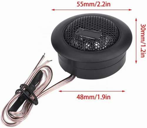 Vista 5 de Altavoz para coche, 12 V, 120 W, mini altavoz de tweeter súper potencia, altavoces de tweeter de 2 pulgadas, micro cúpula de bocina, 1 par