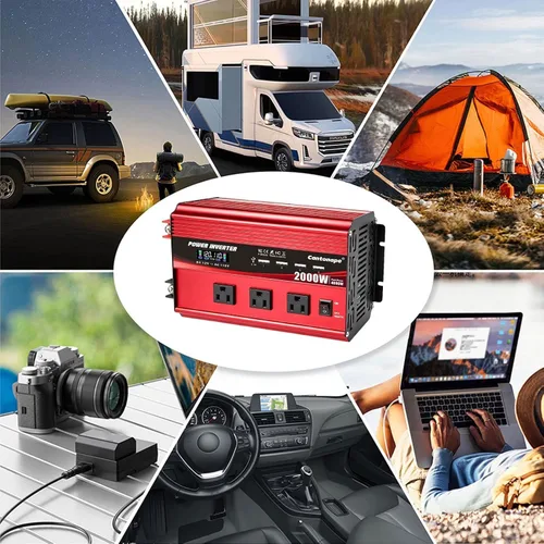 Vista 7 de Inversor de corriente 2000W 12V a 110V/120V DC a CA con pantalla LCD
