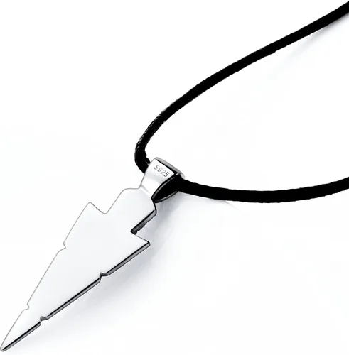 Vista 6 de Collar con colgante de plata de ley 925 Steampunk Flecha Flecha Cords Hip Hop para hombre