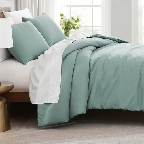 Vista 28 de Southshore Fine Living, Inc. Juego de funda de edredón tamaño extra grande individual/XL, ropa de cama de microfibra cepillada premium de fácil