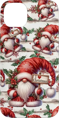 Vista 15 de iPhone 16 Love Christmas Gnomo Shabby Chic Decoración para mujer Bonita funda de Navidad
