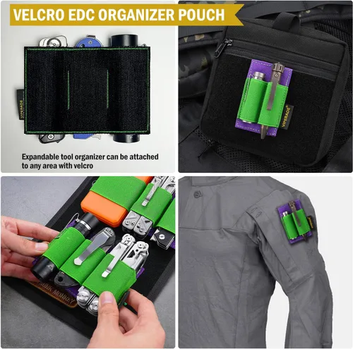 Vista 15 de VIPERADE PL6 Organizador modular EDC táctico, panel de bolsa de inserción elástica con soporte de gancho para accesorios, accesorio para mochila